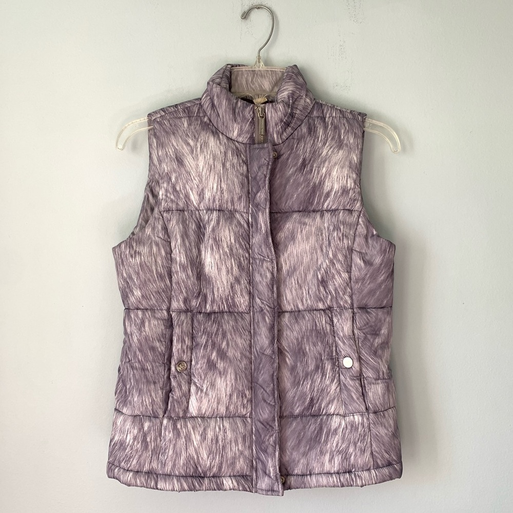 Michael Kors Grey White Puffer Vest